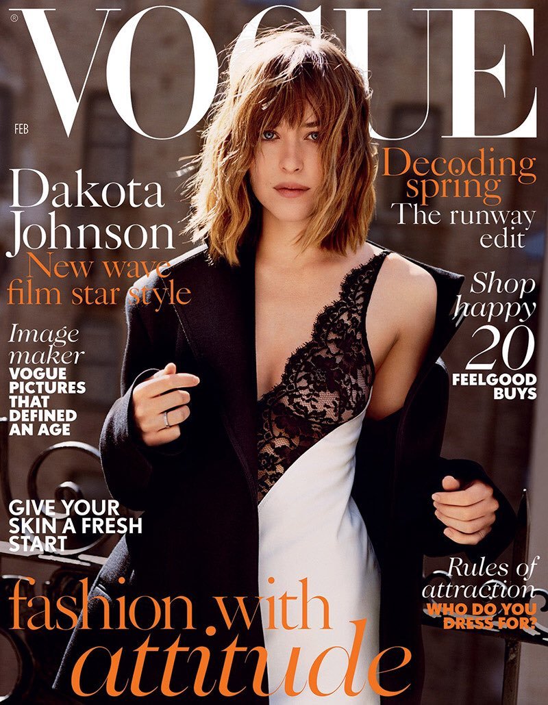 VOGUE magazine Dakota Johnson Jamie Dornan UK February 2016 Fifty Shades
