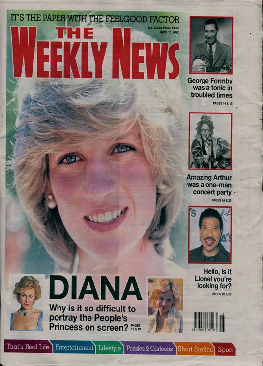 Weekly News 11th April 2020: Princess Diana Cover Feature