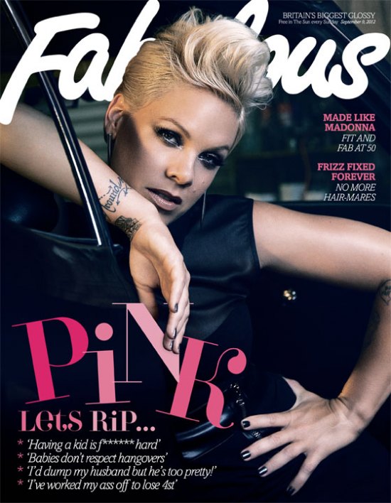 UK Fabulous Magazine September 2012 Pink Alecia Beth Moore Cover Interview