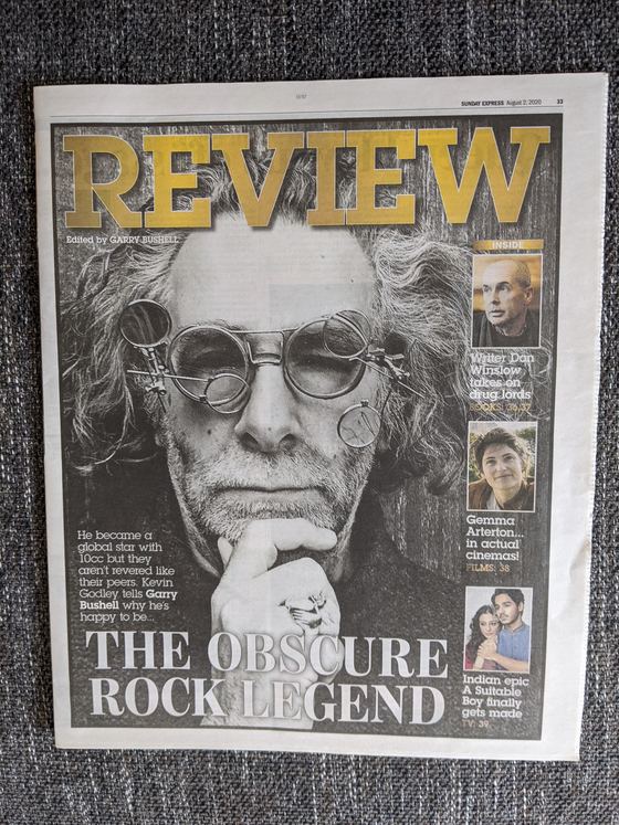 UK Express Review August 2020: KEVIN GODLEY 10CC COVER STORY Godley & Creme