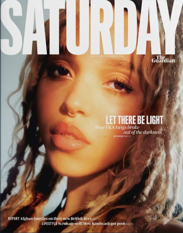 GUARDIAN SATURDAY Mag 26/03/2022 FKA TWIGS COVER FEATURE Bertie Carvel (Defective cover)