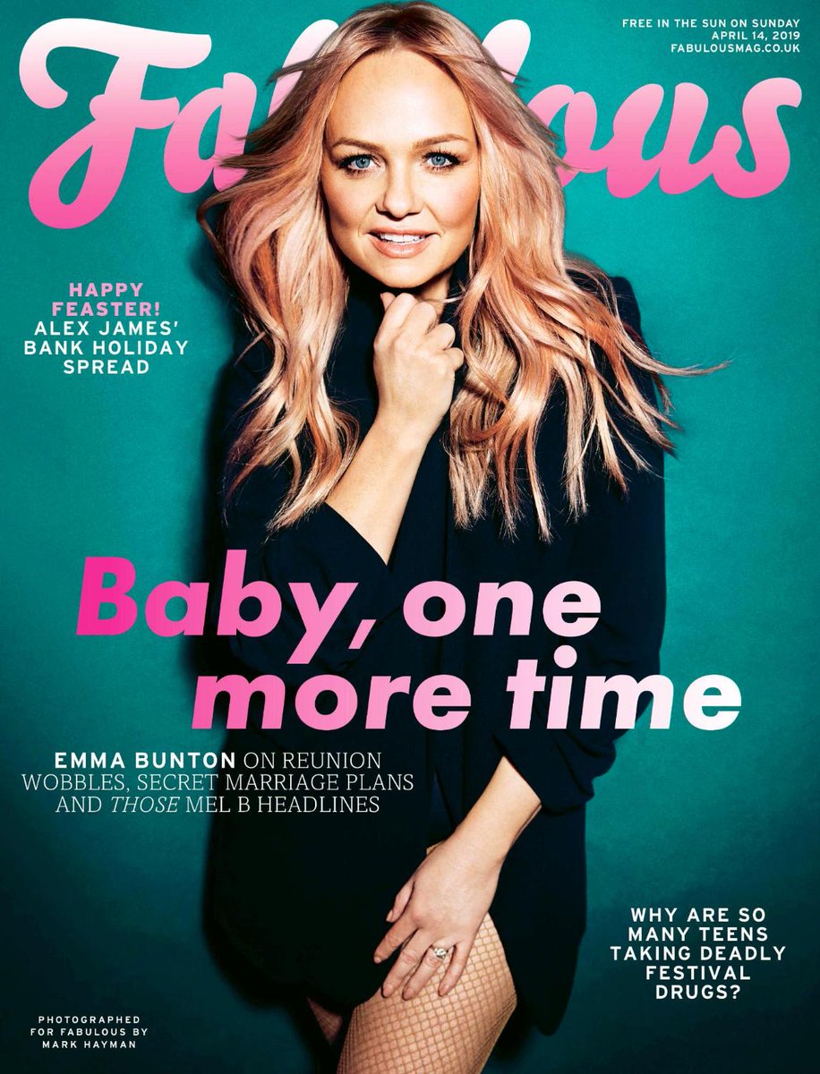 UK Fabulous Magazine April 2019: Emma Bunton (Spice Girls) Cover And Interview
