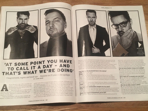 UK Fabulous Magazine 11/2018 ASHLEY ROBERTS Boyzone RONAN KEATING Courtney Act