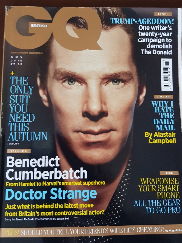 BRITISH GQ MENS MAGAZINE BENEDICT CUMBERBATCH NOVEMBER 2016