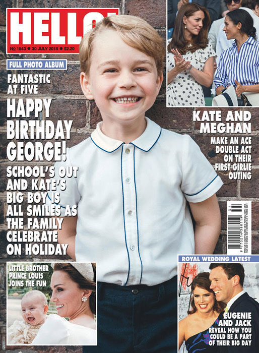 HELLO! magazine 30 July 2018 Prince George 5th Birthday + Cher Exclusive Interview
