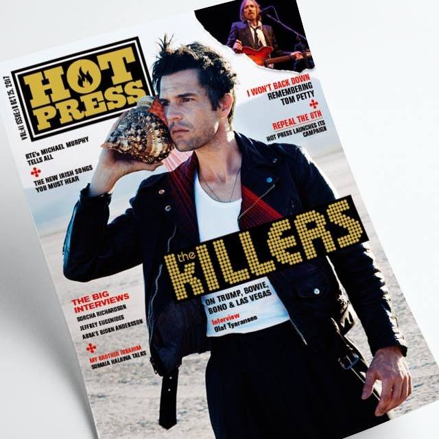 Hot Press Magazine October 2017 Brandon Flowers The Killers Tom Petty
