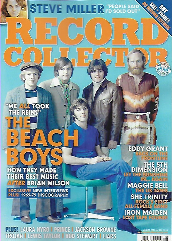 RECORD COLLECTOR No.521 August 2021 BEACH BOYS COVER FEATURE Prince STEVE MILLER