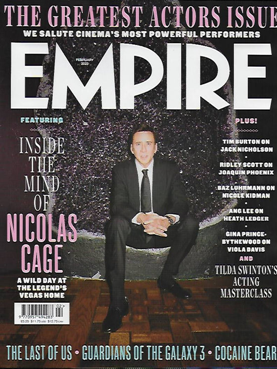 Empire Magazine Feb 2023 NICOLAS CAGE Joaquin Phoenix Heath Ledger Tim Burton