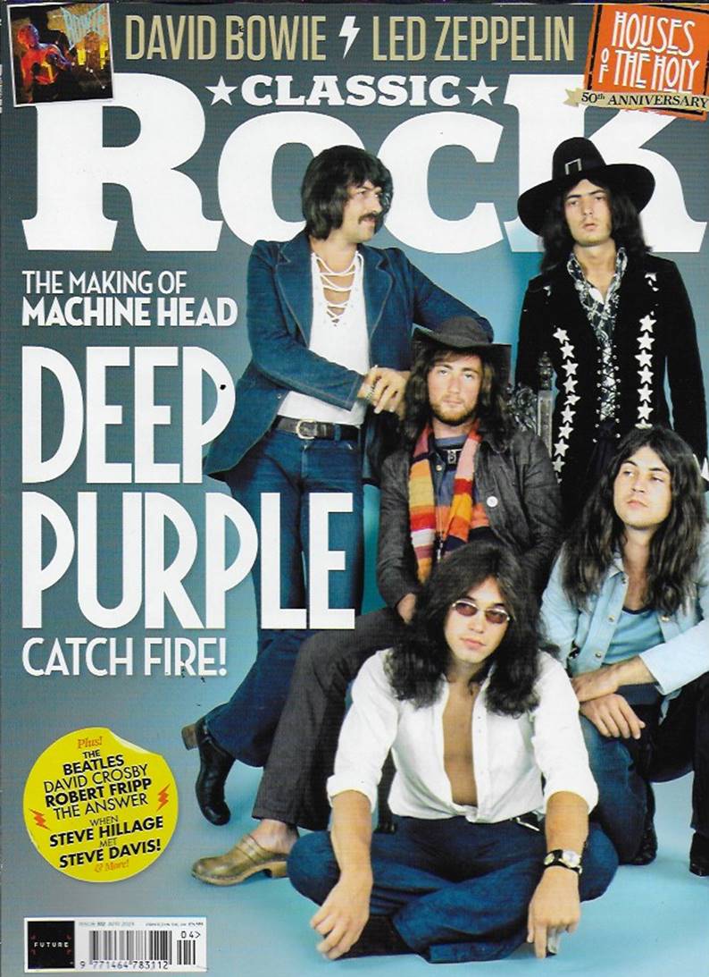 Classic Rock Magazine April 2023 - Deep Purple David Bowie The Beatles Led Zeppelin Robert Fripp