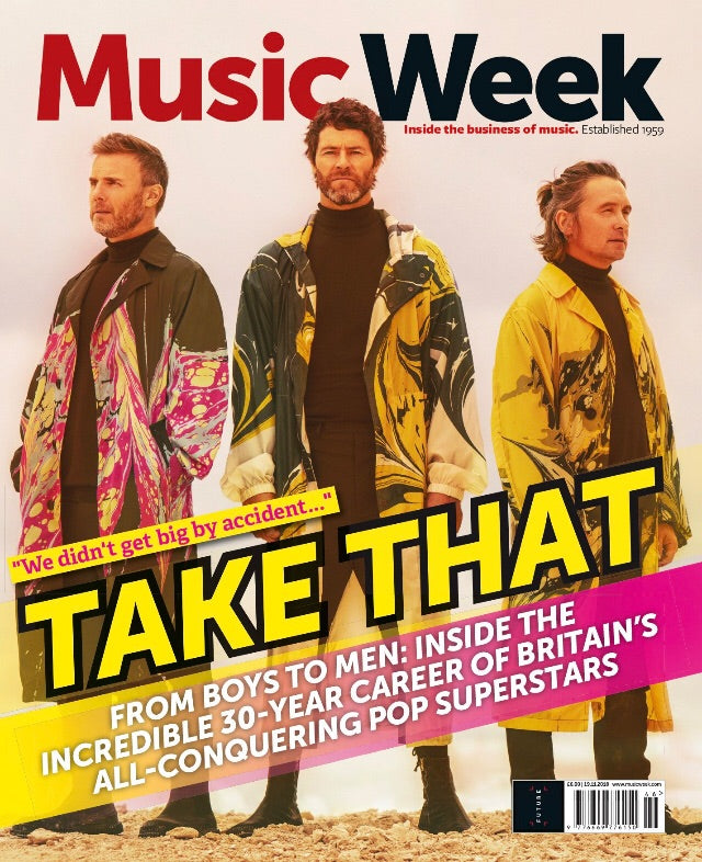 U.K. Music Week Magazine November 2018: Take That Cover Exclusive