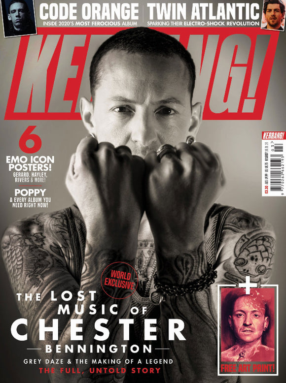 UK Kerrang! Magazine January 2020: Chester Bennington + Exclusive Art Print