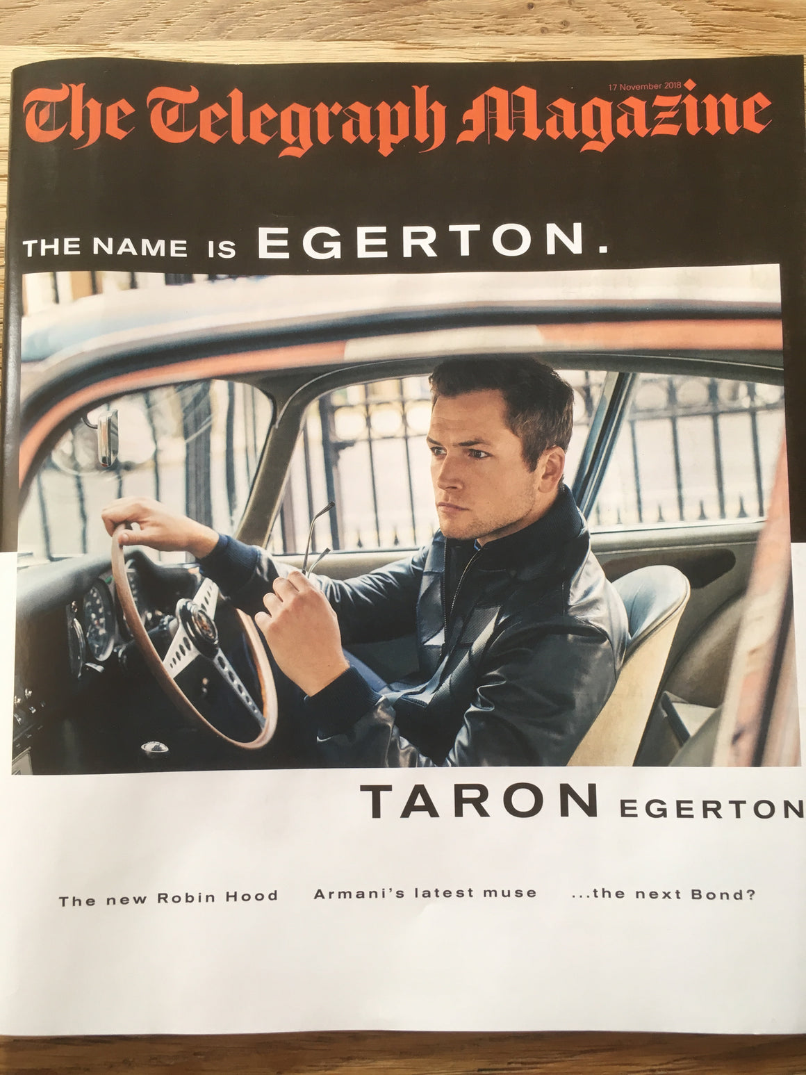 UK Telegraph Magazine November 2018: Taron Egerton Cover & Interview