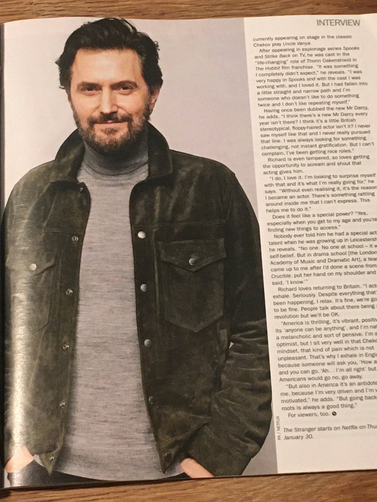 S MAGAZINE  JANUARY 19 2020 - Richard Armitage interview
