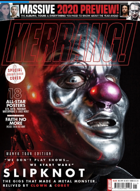 UK Kerrang! Magazine January 2020 Slipknot 2 Sided Cover
