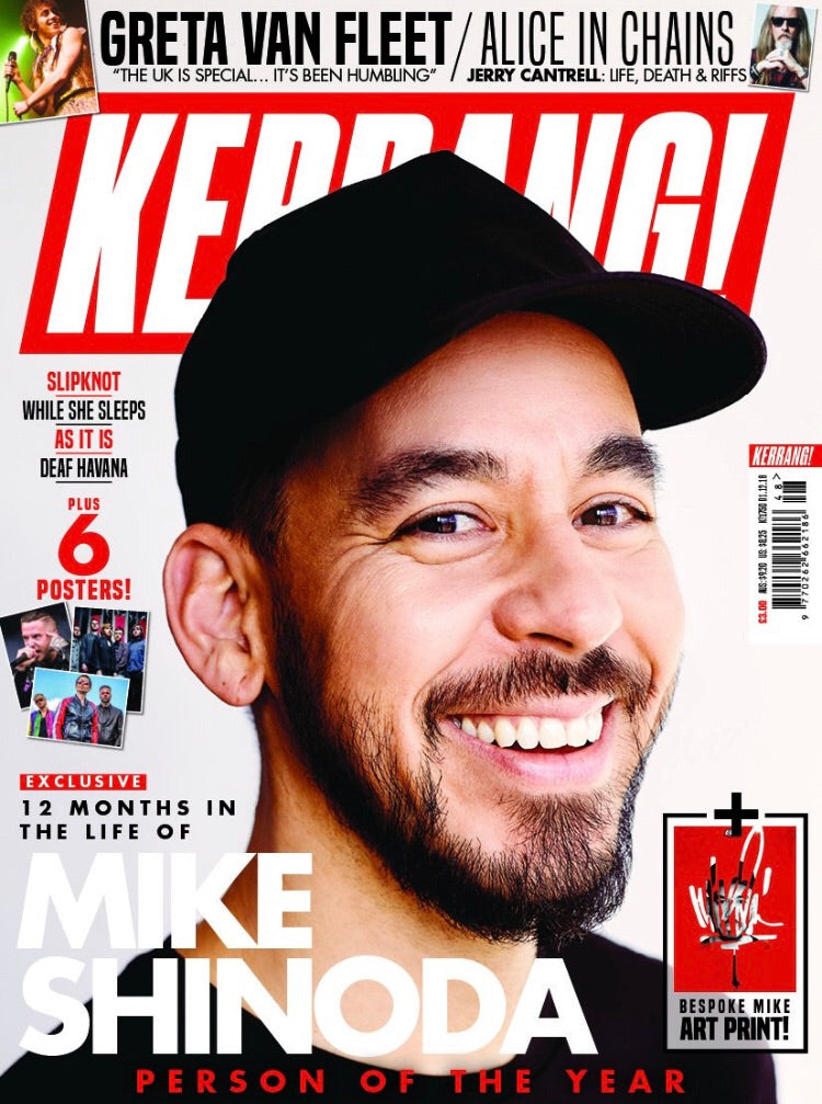 KERRANG! magazine 1 December 2018 #1750 Mike Shinoda (Linkin Park) Greta Van Fleet Alice In Chains