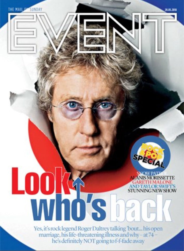 UK Event Magazine May 2018 Roger Daltrey The Who Cover Interview