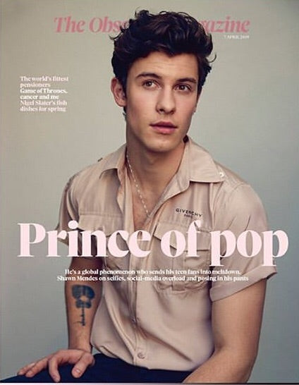 OBSERVER magazine 7 April 2019 Shawn Mendes cover and interview