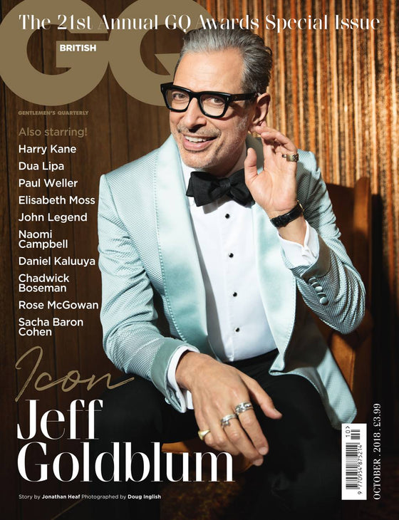 British GQ Magazine October 2018: JEFF GOLDBLUM COVER INTERVIEW