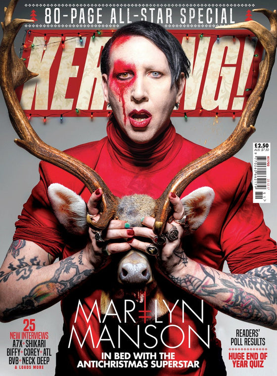 Kerrang! Magazine 23rd December 2017 Marilyn Manson - In Bed With The AntiChristmas Superstar