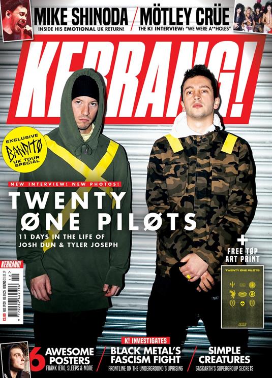 KERRANG! magazine March 2019: Twenty One Pilots + Bandito art print Mike Shinoda