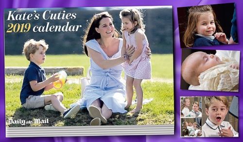 Kate's Cuties 2019 calendar (Kate Middleton, Prince George, Louis)