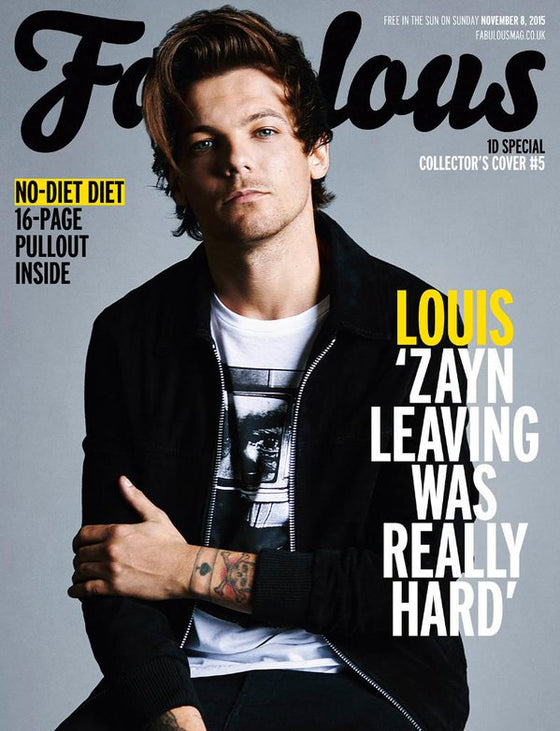 ONE DIRECTION (1D) WORLD EXCLUSIVE UK ONLY FABULOUS MAGAZINE 2015 - LOUIS TOMLINSON