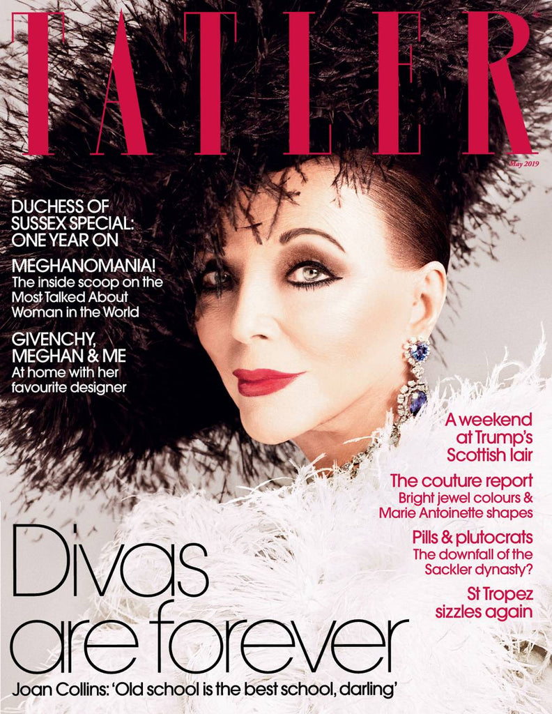 UK Tatler Magazine May 2019: JOAN COLLINS COVER AND FEATURE