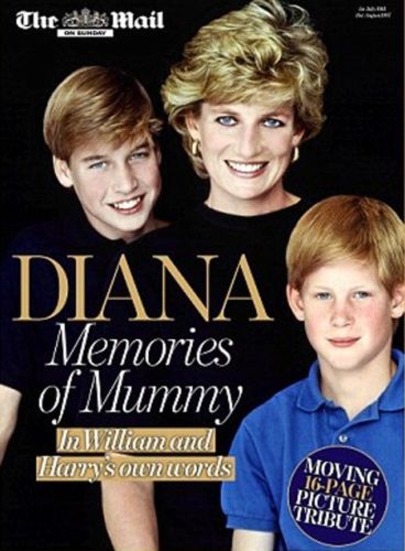 PRINCESS DIANA MEMORIES OF MUMMY - Mail on Sunday 16-page pull-out 27 Aug 2017