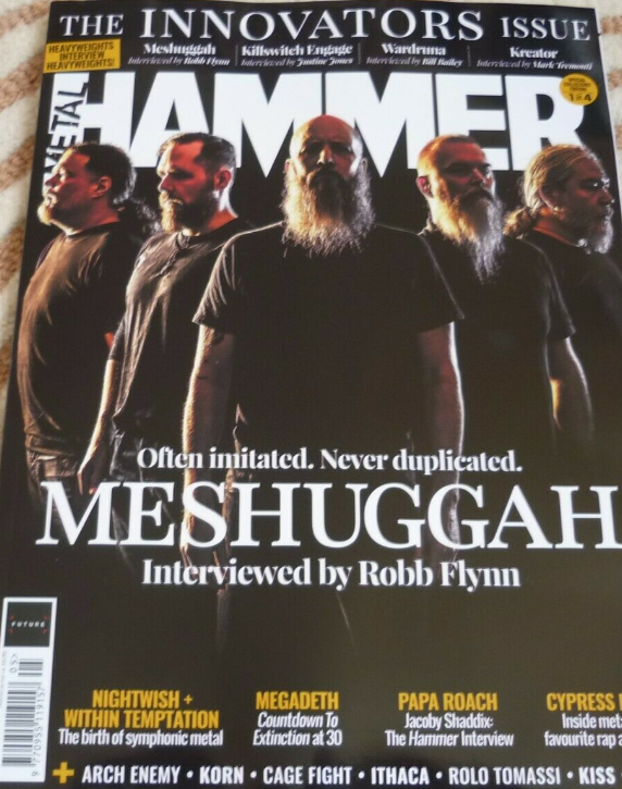 Metal Hammer May 2022 Meshuggah Collectors Cover interviewed by Robb Flynn