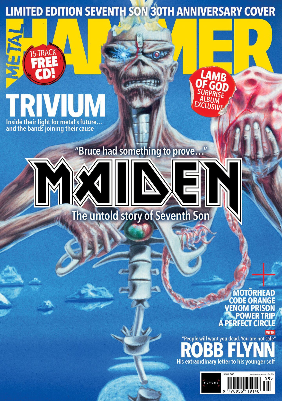 UK Metal Hammer Magazine MAY 2018: IRON MAIDEN Seventh Son LTD EDITION COVER