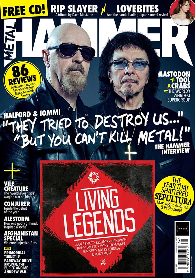Metal Hammer Magazine APR 2018 BLACK SABBATH Tony Iommi & Rob Halford Exclusive