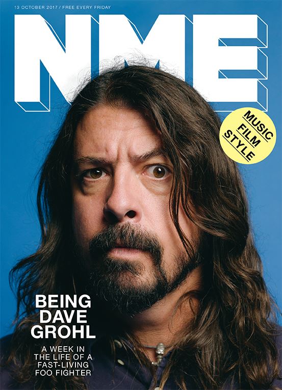 Dave Grohl Foo Fighters on the cover of NME Magazine October 2017