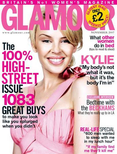 UK Glamour Magazine 11/07 Kylie Minogue Cover