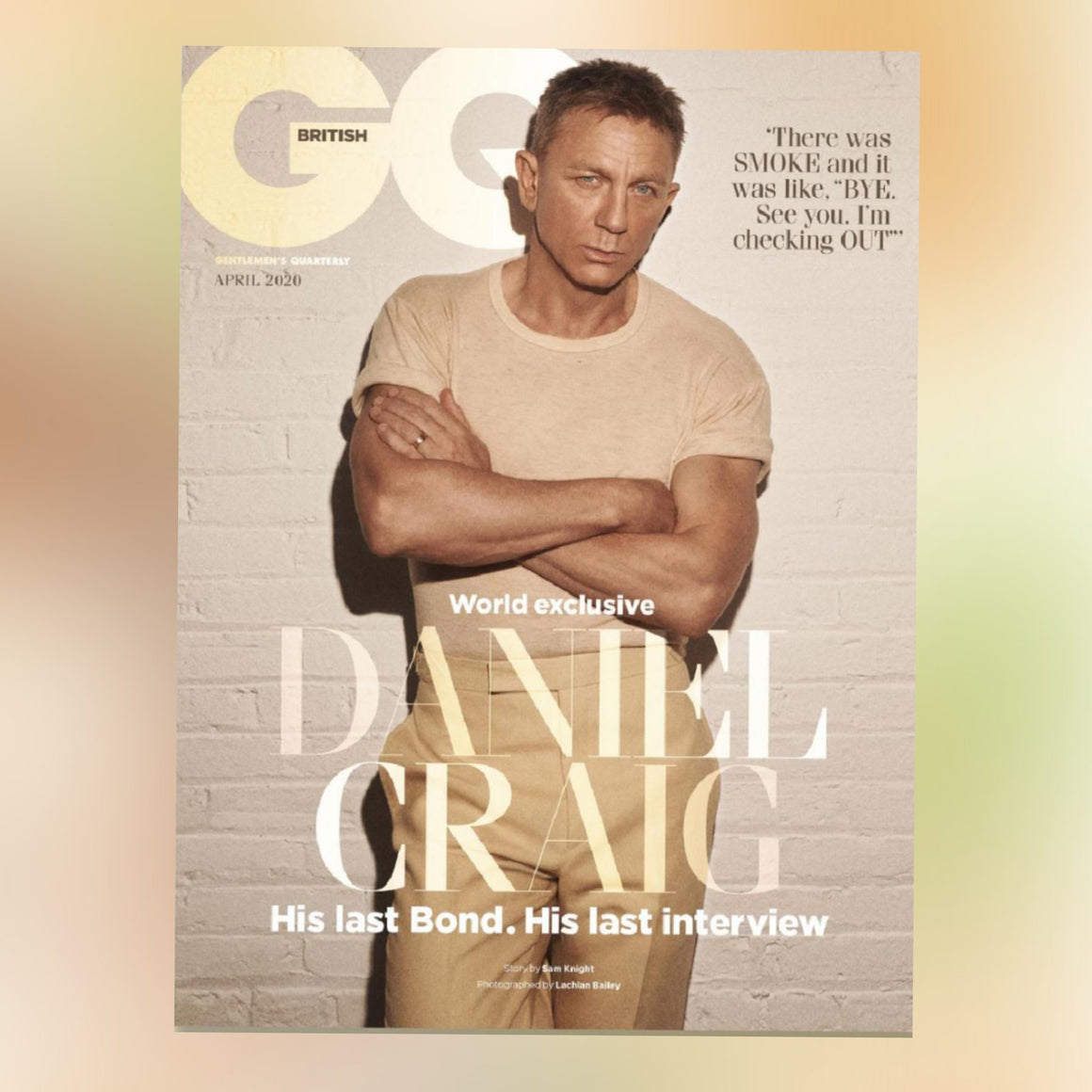 BRITISH GQ MAGAZINE APRIL 2020: DANIEL CRAIG - JAMES BOND NO TIME TO DIE COVER