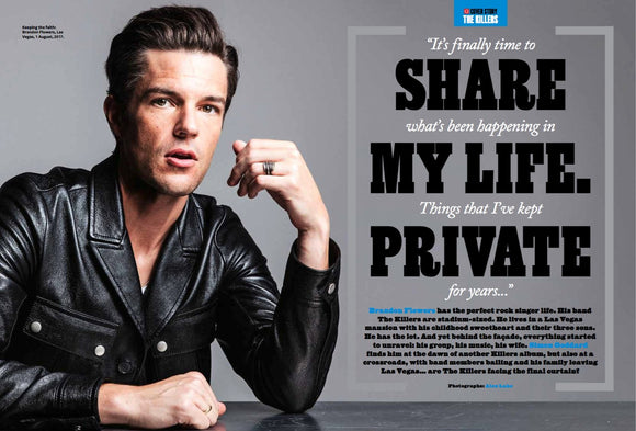 Brandon Flowers of the Killers on the cover of Q Magazine