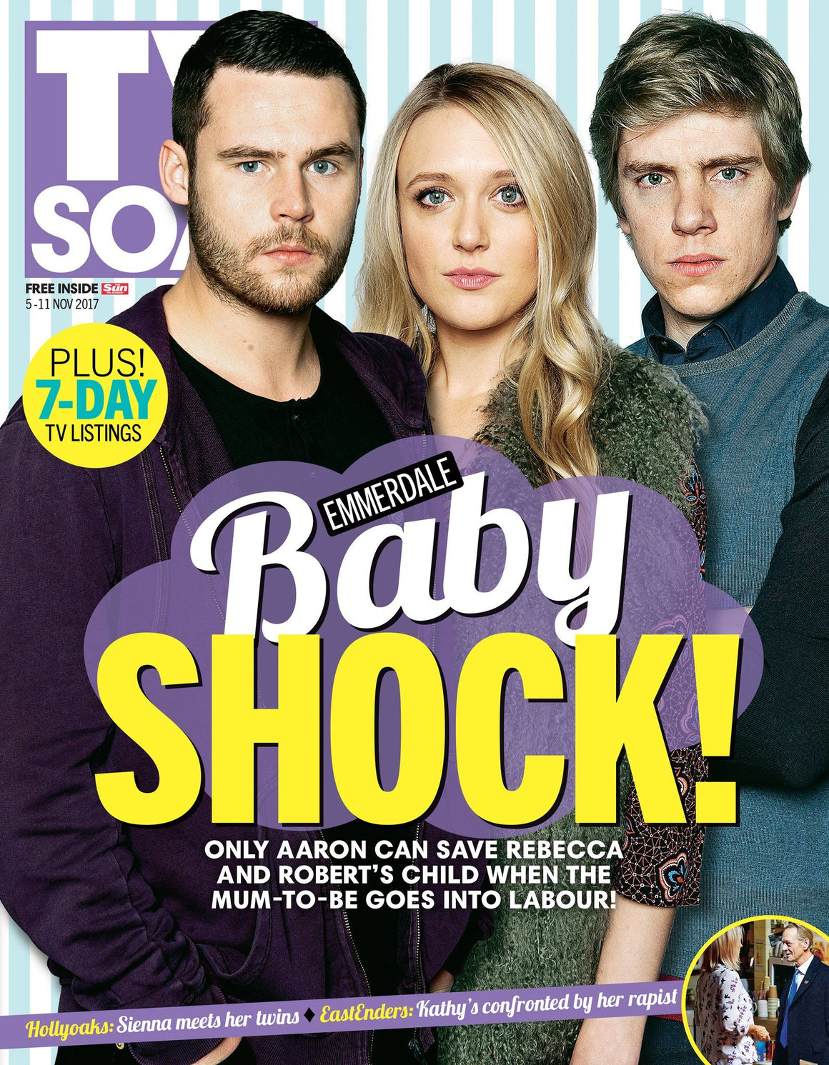 UK TV Soap Magazine 5th November 2017 Danny Miller Ryan Hawley Emmerdale
