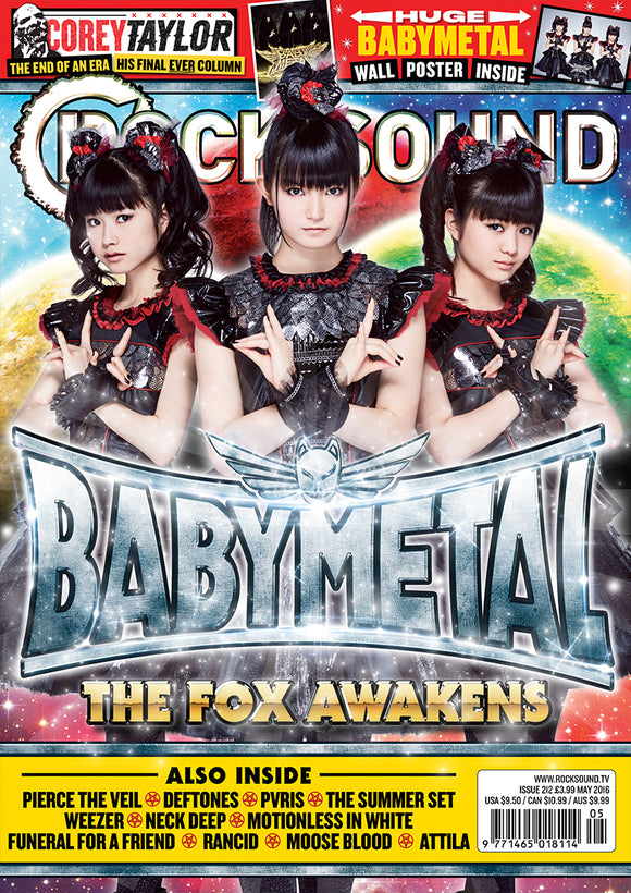 UK ROCK SOUND magazine - May 2016 Babymetal cover & Huge Wall Poster