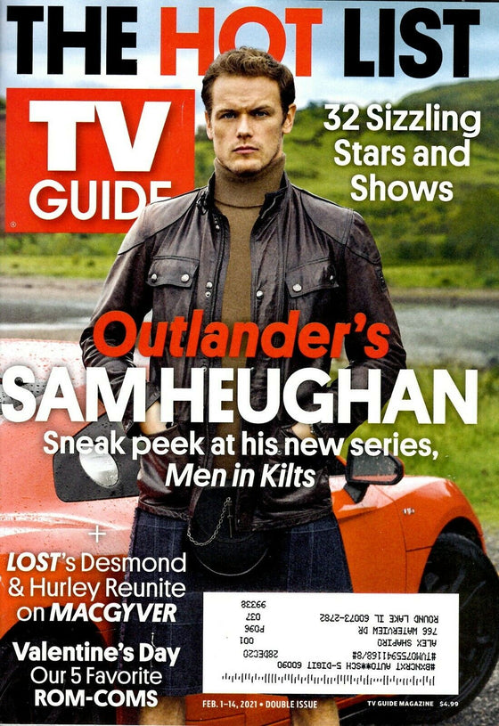 TV Guide February 1-14, 2021 - Double Issue - OUTLANDER'S SAM HEUGHAN