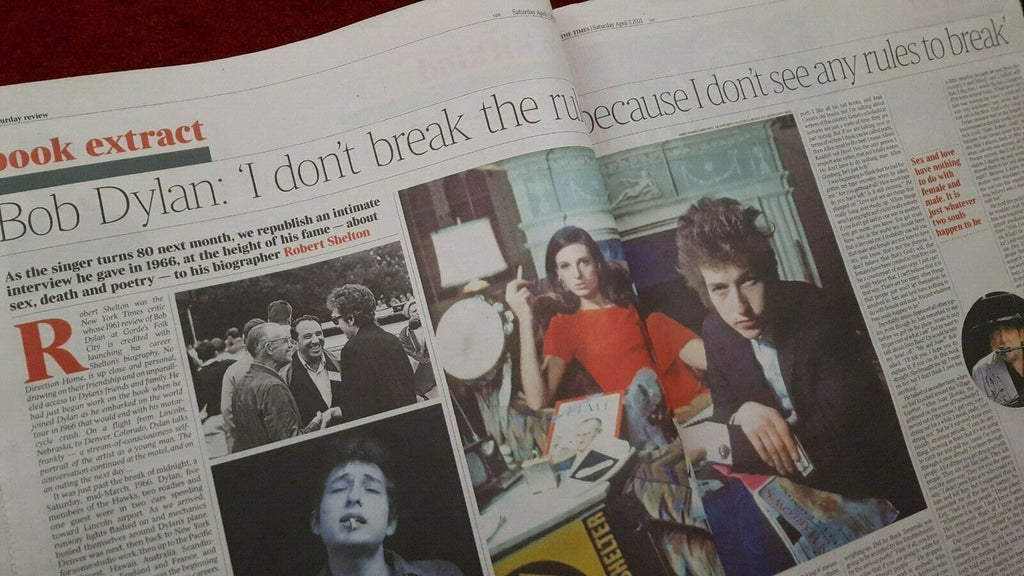 UK Times Review April 2021: AIDAN TURNER Poldark Bob Dylan