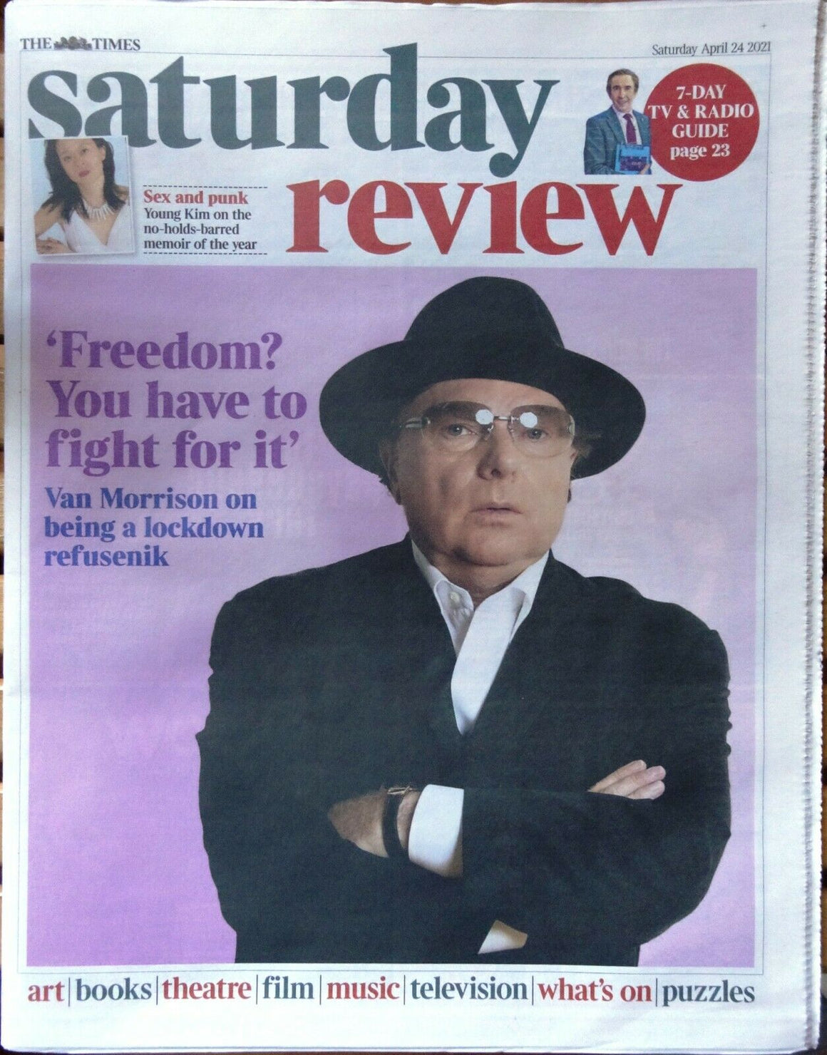 The Times Saturday Review 24 April 2021 Van Morrison Interview