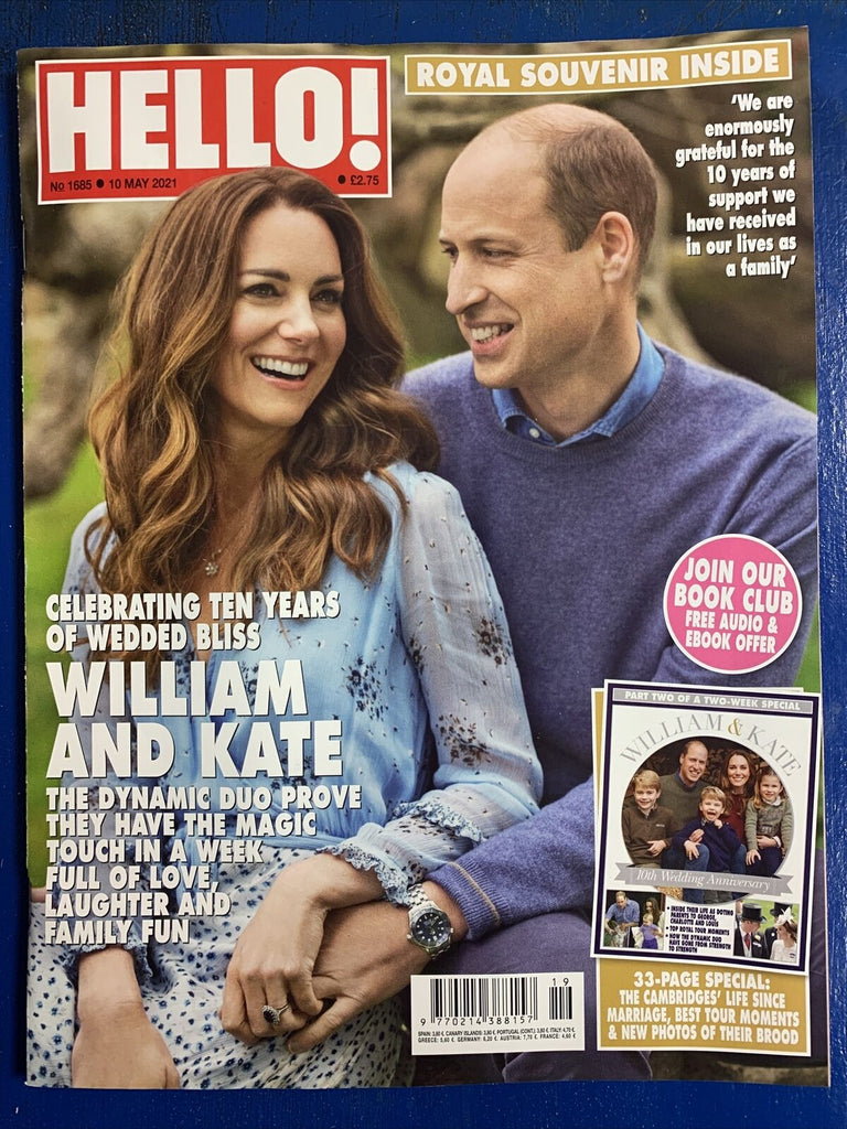 Hello! Magazine #1685 10th May 2021 Royal Souvenir - Kate Middleton & Prince William