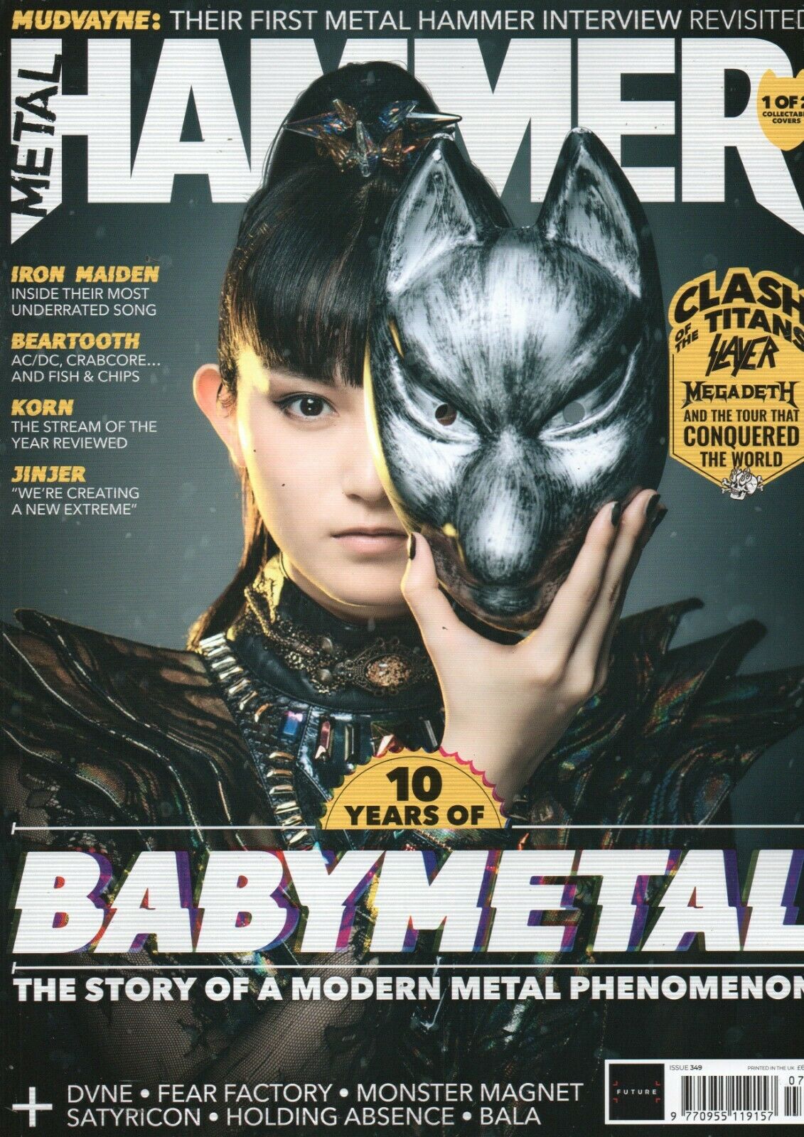 Metal Hammer Magazine July 2021 #349 10 Years of Babymetal #1 (Defective spine)