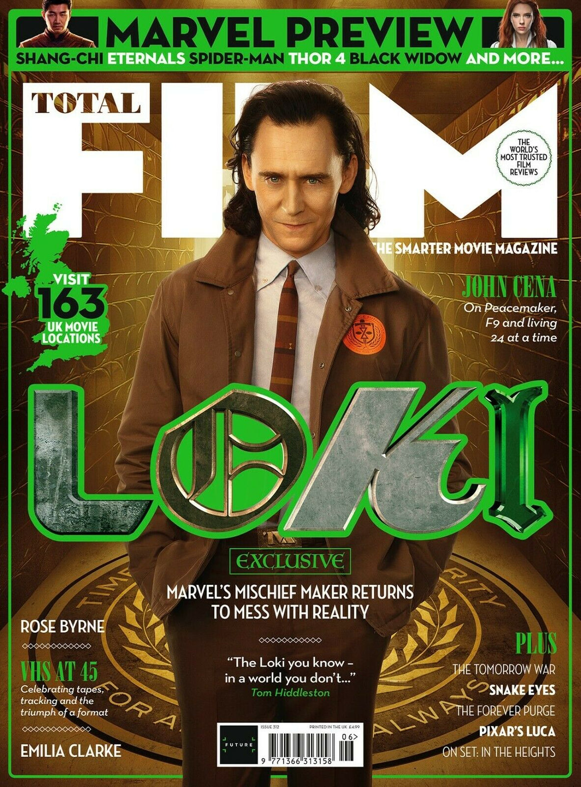 Total Film Magazine June 2021: TOM HIDDLESTON Loki World Exclusive