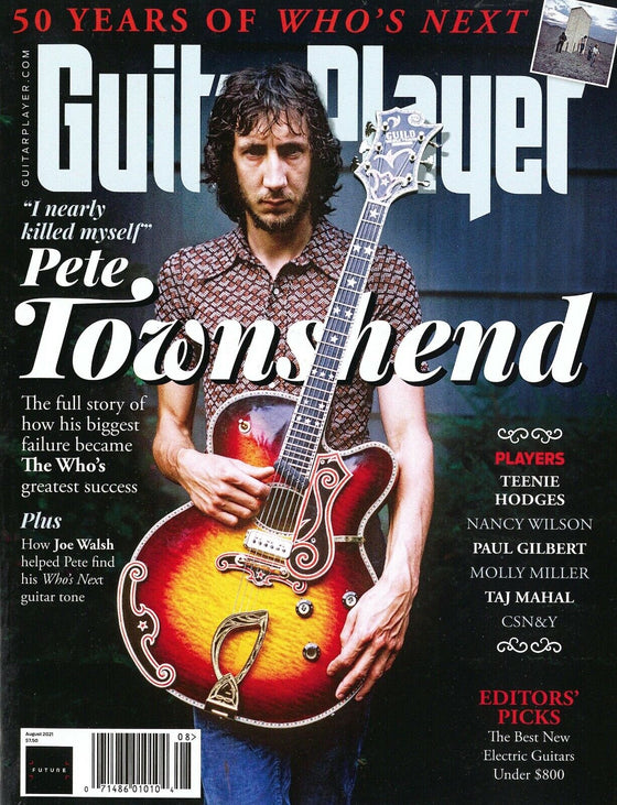 GUITAR PLAYER MAGAZINE - AUGUST 2021 - PETE TOWNSHEND THE WHO
