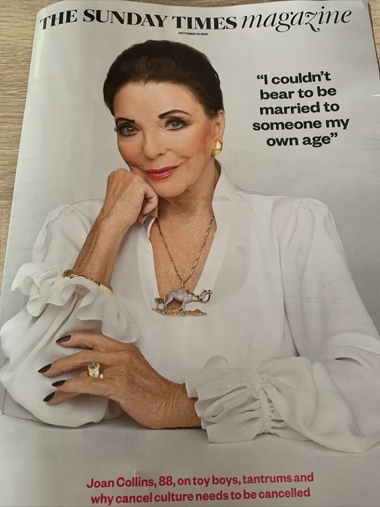 SUNDAY TIMES Magazine 10/10/21 JOAN COLLINS COVER FEATURE