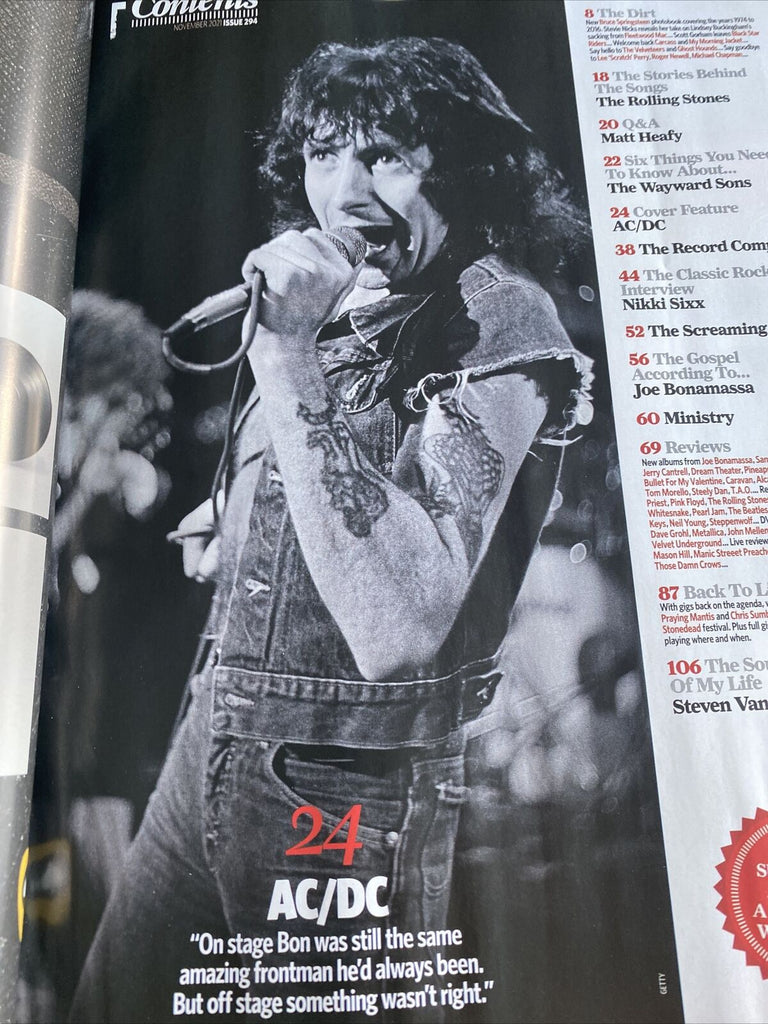Classic Rock magazine #294 2021 AC/DC Bon Scott's final tour