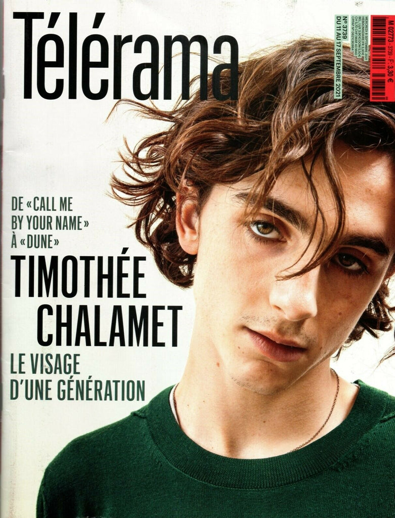 French Telerama magazine 09/2021: TIMOTHEE CHALAMET COVER FEATURE