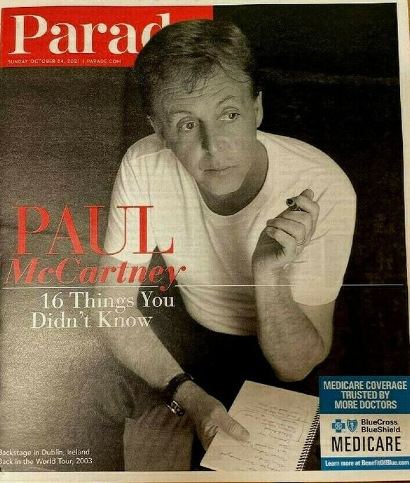 PARADE MAGAZINE October 24 2021 PAUL MCCARTNEY COVER FEATURE THE BEATLES