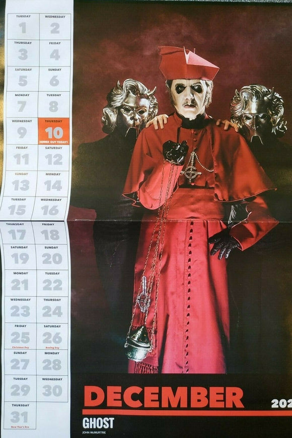 UK Metal Hammer Magazine Jan 2020: THE REV Rammstein + 2020 Calendar Featuring Ghost