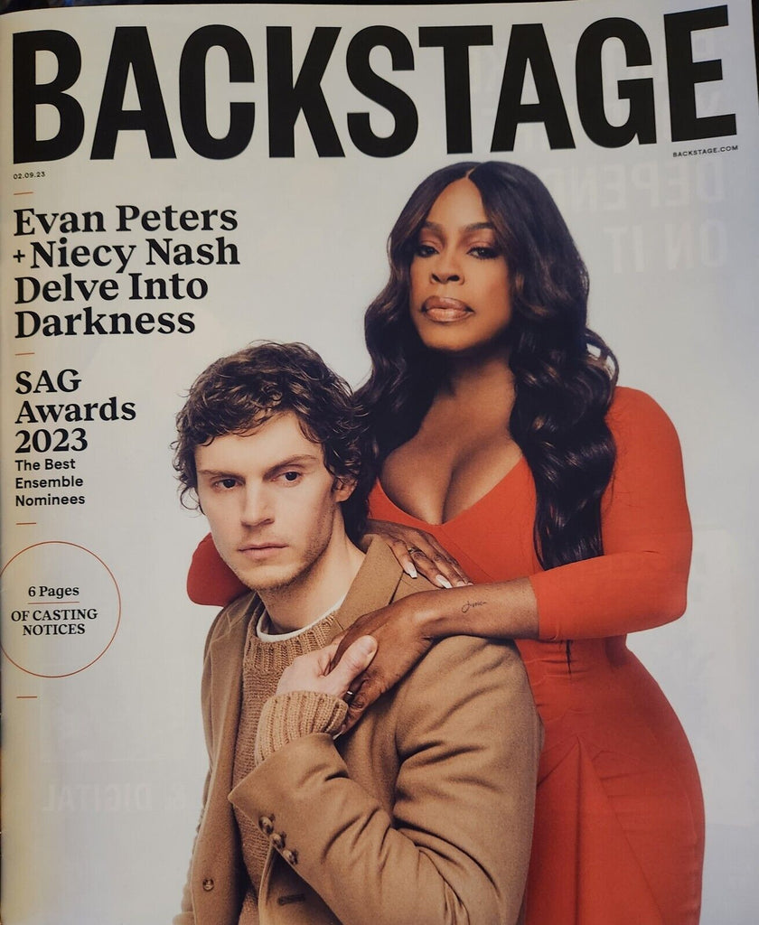 EVAN PETERS & NIECY NASH BACKSTAGE MAG - NEW - FEB 9, 2023